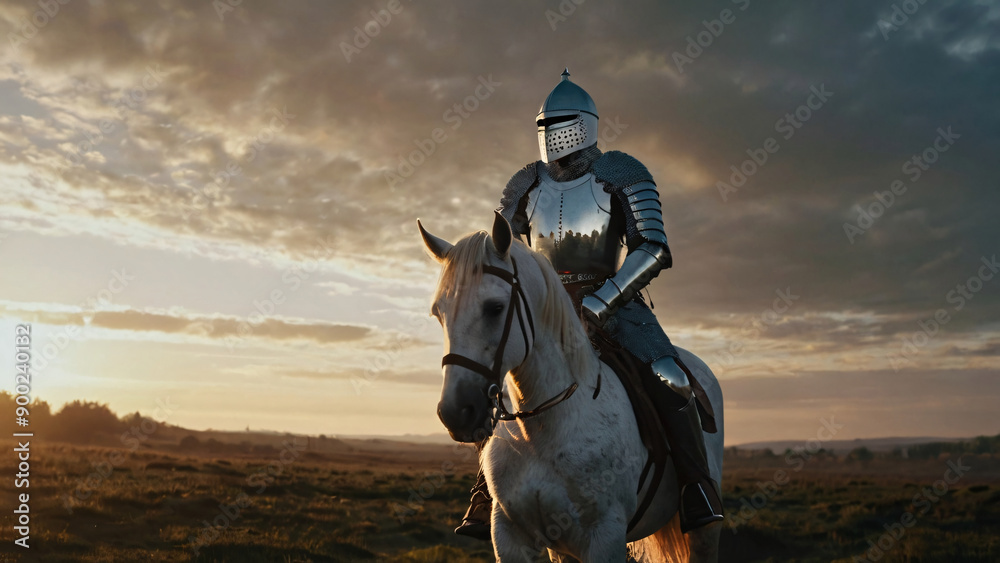 brave medieval knight in shining armor, riding a majestic horse on a battlefield brave medieval knight in shining armor, riding a majestic horse on a battlefield