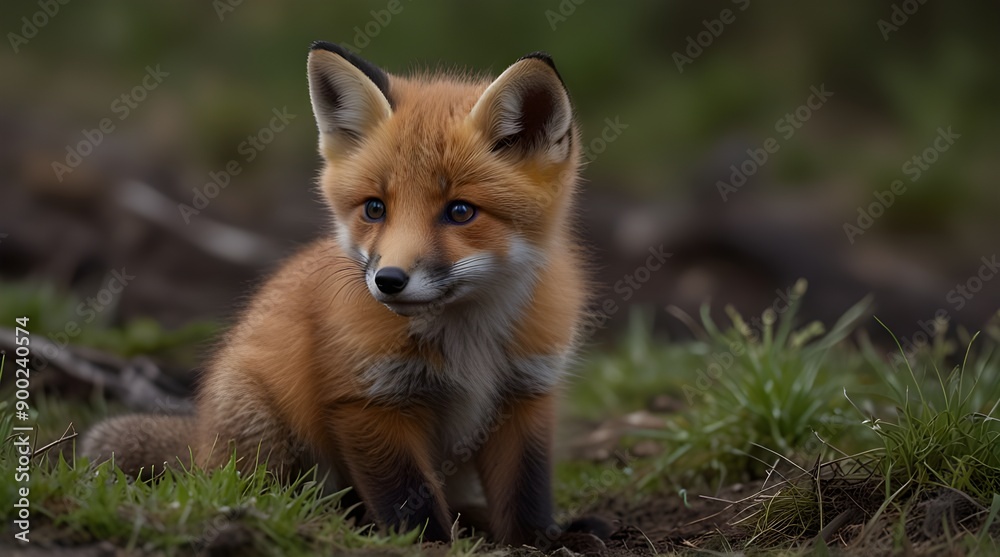 Beautiful Red Fox looking up Beautiful Red Fox looking up