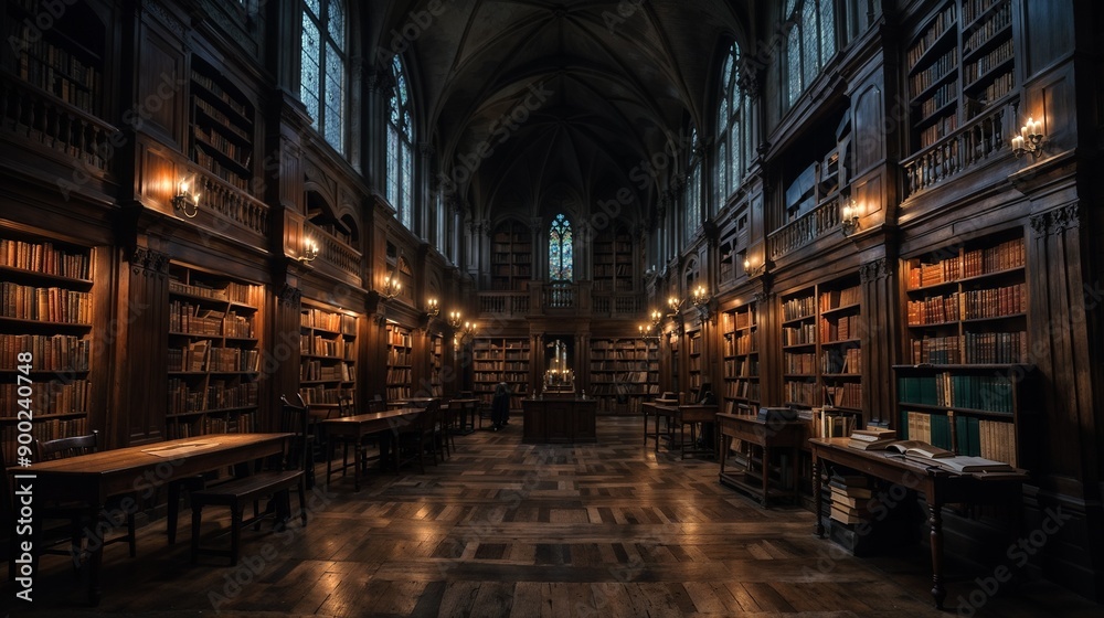 Gothic Library: Dark, Mysterious, Candlelit, Antique, Books, Architecture, Vintage, Shadows, History, Enchantment Gothic Library: Dark, Mysterious, Candlelit, Antique, Books, Architecture, Vintage, Shadows, History, Enchantment