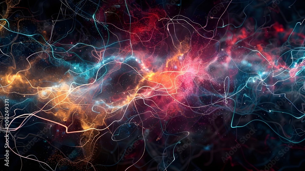 Obraz premium Neural Pathways: Exploring Brain Connectivity on a Dark Background. Perfect for Educational Materials, Scientific Presentations, and Neuroscience Projects