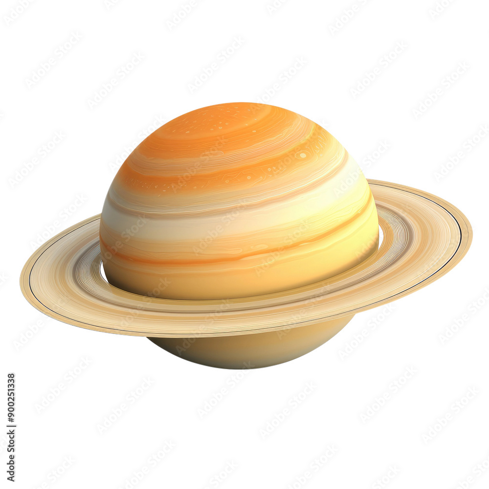 Saturn With Its Iconic Rings on a Transparent Background Saturn With Its Iconic Rings on a Transparent Background