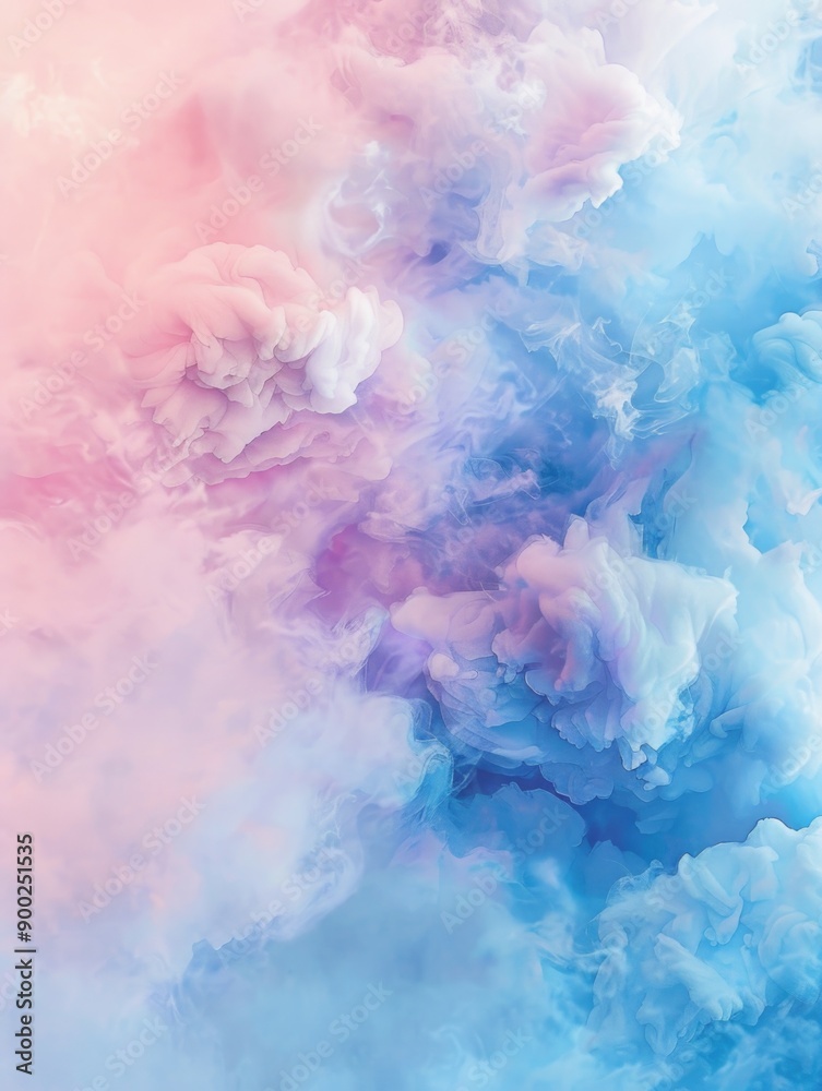 Fototapeta premium A blue and pink cloud filled with water droplets, great for weather or science related images