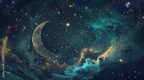 Zodiac stars moon personality. Generative AI