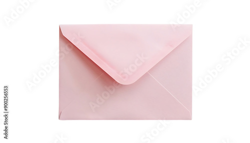 pink envelope isolated on white background