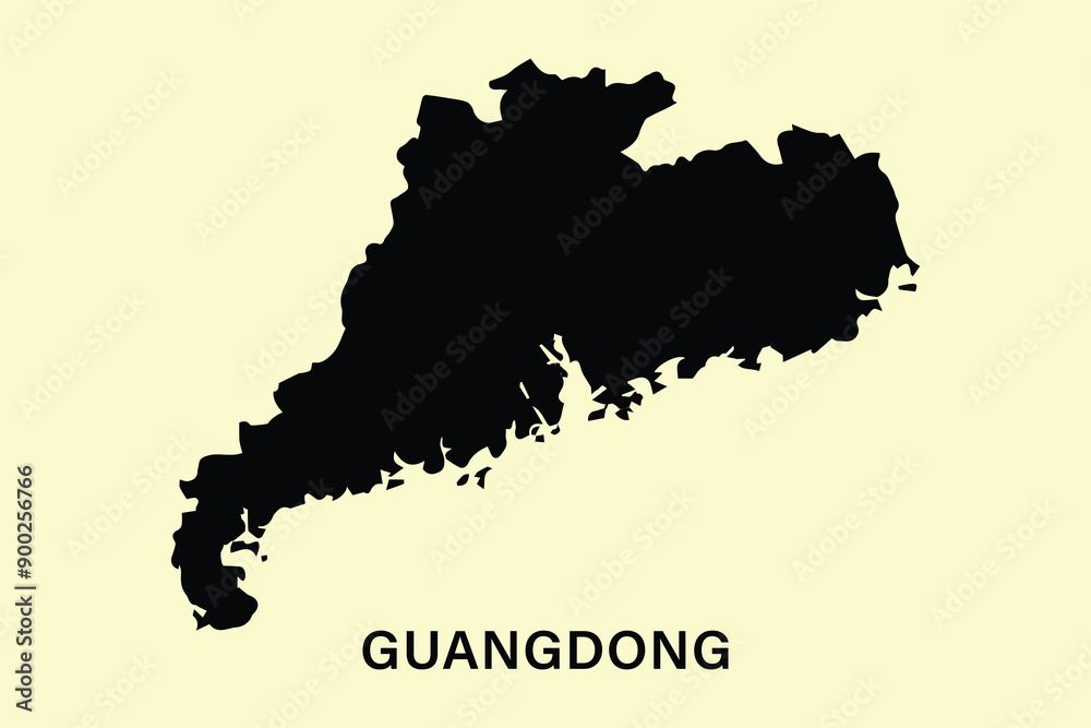 Obraz premium Guangong maps for design, vector map, Guangdong map
