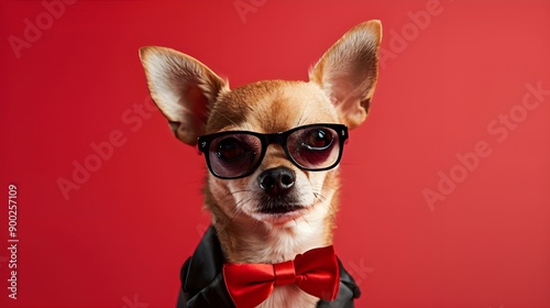 Stylish Chihuahua in a Bowtie