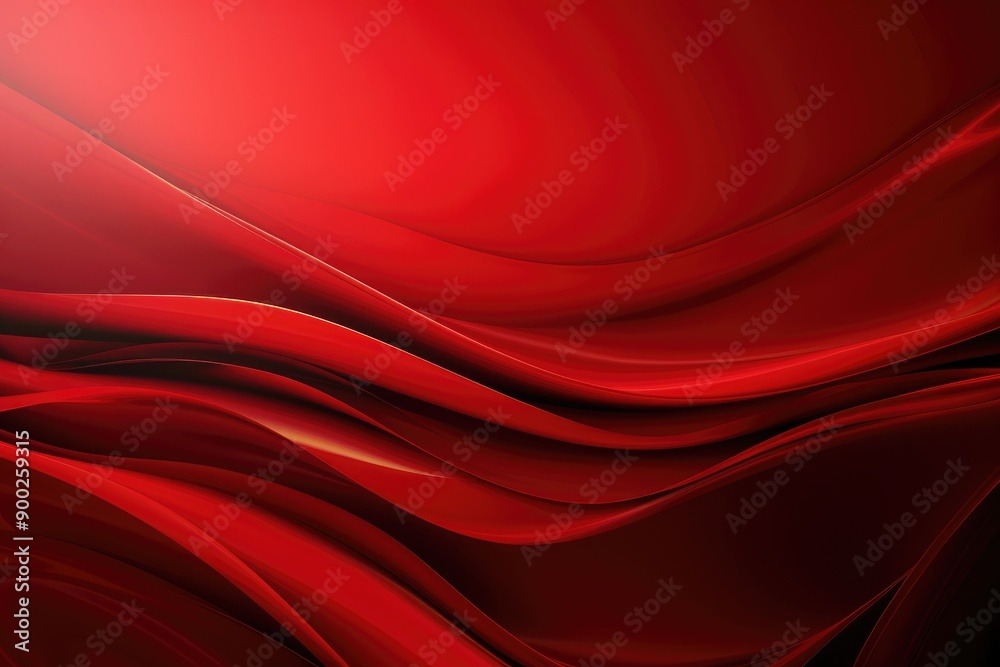 Abstract Red Wavy Lines with Glowing Highlights Abstract Red Wavy Lines with Glowing Highlights