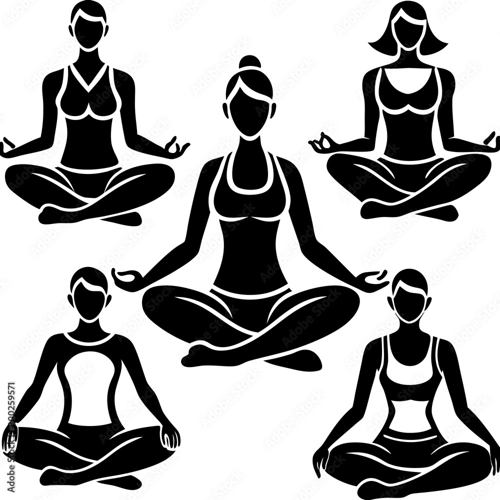 Yoga Poses Vector