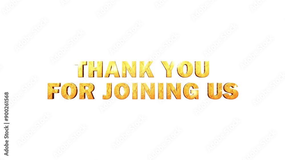 Thank you for joining us - Shining Text End Screen Thank you for joining us - Shining Text End Screen