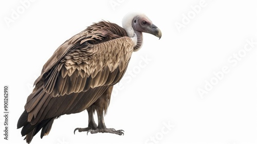 a vulture bird isolated on white background