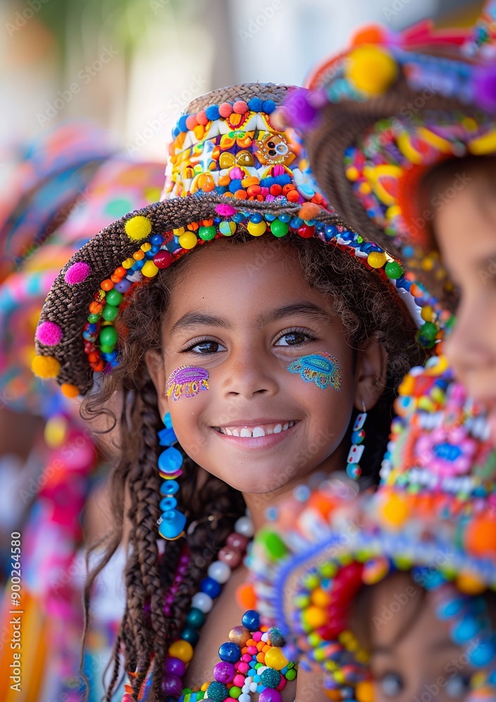 Children participating in cultural activities with colorful crafts and costumes. Children participating in cultural activities with colorful crafts and costumes.