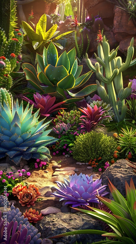 A beautiful and colorful friendship garden with various plants and flowers, each plant representing a unique friend. A beautiful and colorful friendship garden with various plants and flowers, each plant representing a unique friend.