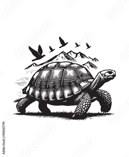 tortoise vector art,graphics tortoises icons set,vintage illustration tortoise clipart,vector tortoises flat style artwork design