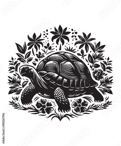 tortoise vector art,graphics tortoises icons set,vintage illustration tortoise clipart,vector tortoises flat style artwork design photo