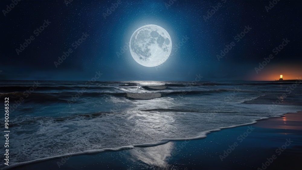 Tranquil Beach Night Scene Tranquil Beach Night Scene