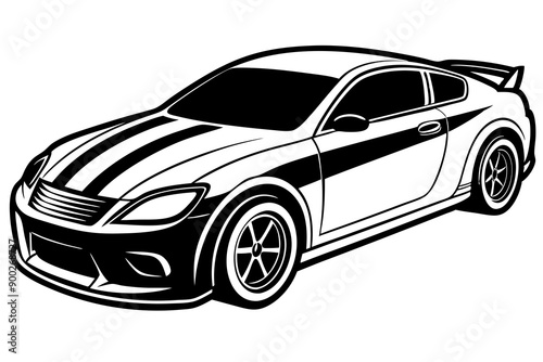 
Silhouette racing car vector, old racing car vector graphic 
