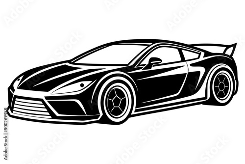 
Silhouette racing car vector, old racing car vector graphic 
