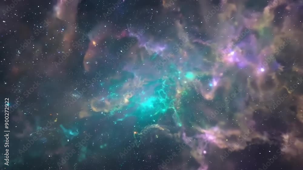 Enchanting cosmic nebula with vibrant interstellar colors Enchanting cosmic nebula with vibrant interstellar colors
