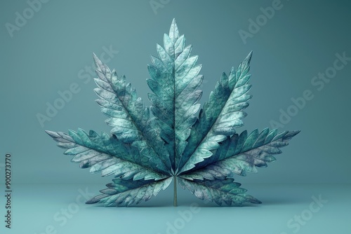 the cannabis leaf on background