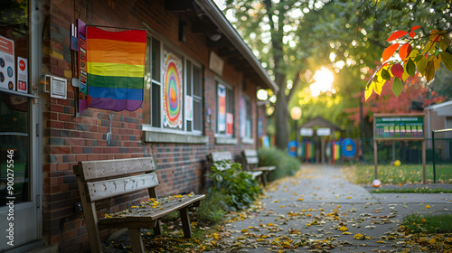 LGBTQ youth center with a support-oriented sign