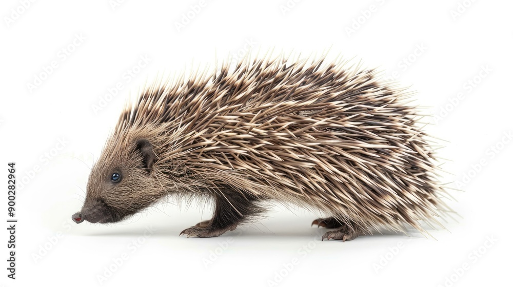 porcupine isolated on white background porcupine isolated on white background
