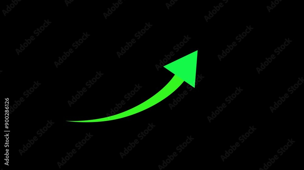 Business Growth And Success Arrow Infographics/ Animation of a business infographics with rising arrow and bar stats appearing, Business Growth And Success Arrow Infographics/ Animation of a business infographics with rising arrow and bar stats appearing,