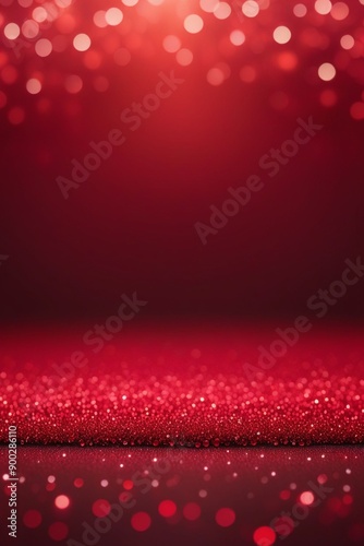 Red glitter abstract background, vertical composition
