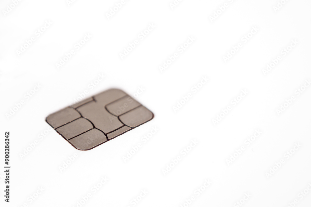 Bank card chip close-up, symbolizing security and modern technology in financial transactions Bank card chip close-up, symbolizing security and modern technology in financial transactions