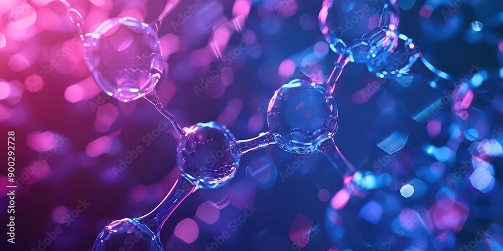 Close-up of colorful molecular structures in vivid light, representing science and innovation in biology and chemistry. Close-up of colorful molecular structures in vivid light, representing science and innovation in biology and chemistry.