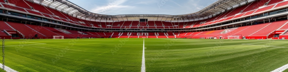 Naklejka premium a panorama of a soccer stadium in USA