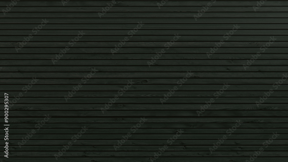 Fototapeta premium Deck wood horizontal dark green wall