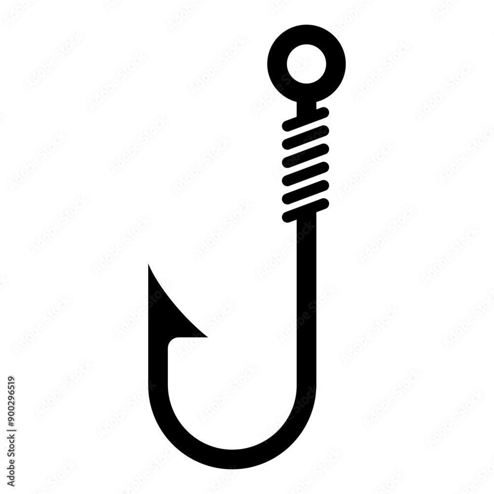 Fishing hook icon isolated on white background Fishing hook icon isolated on white background