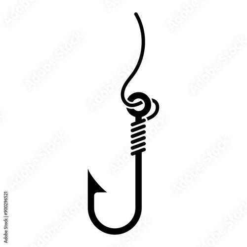 Fishing hook icon isolated on white background