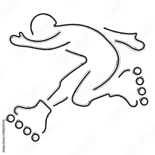 rollers icon isolated on white background, vector illustration.