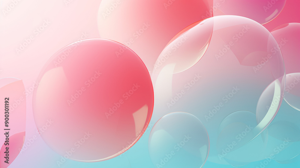 Bubble Gum Abstract Background. Сollection of soft, spheres in pastel colors. Bubble Gum Abstract Background. Сollection of soft, spheres in pastel colors.