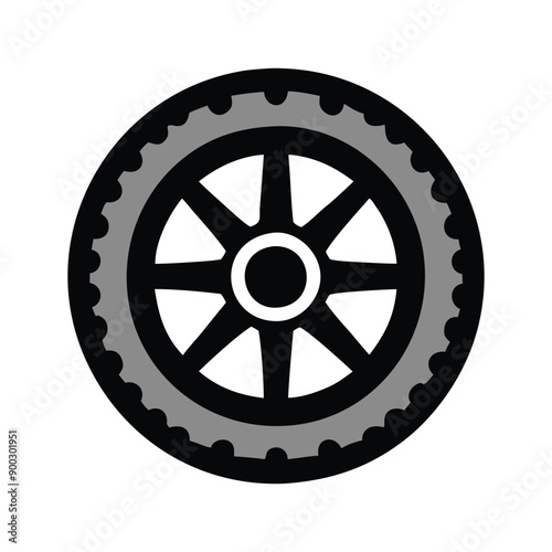 Car tire icon vector illustration 