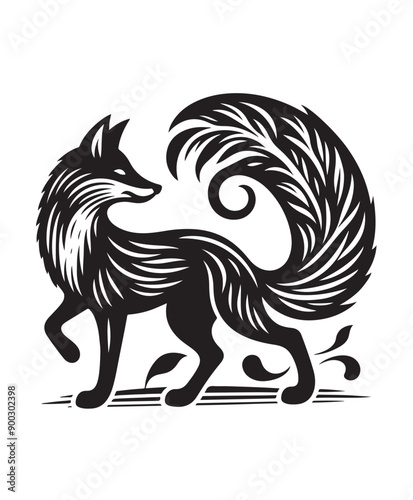 Wallpaper Mural fox vector art,graphics foxs icons set,vintage illustration fox clipart,vector foxs flat style artwork design Torontodigital.ca