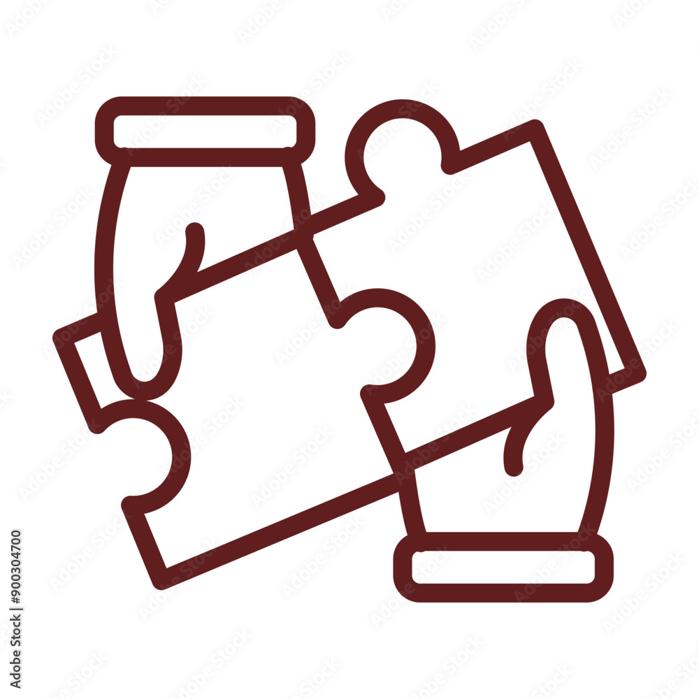 Collaboration Vector Line Maroon Icon Design Collaboration Vector Line Maroon Icon Design