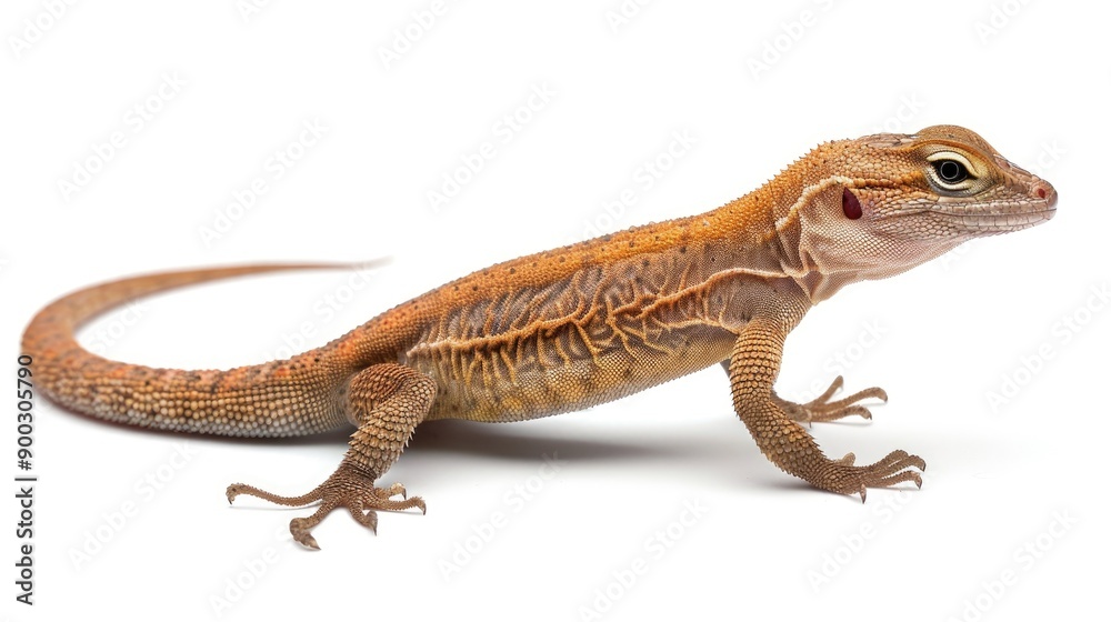 Naklejka premium gold lizard isolated on white background