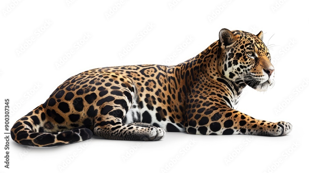 Fototapeta premium a jaguar isolated on white background