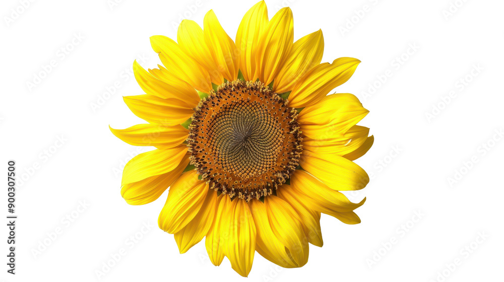 Vibrant Sunflower Blooming Brightly Under The Summer Sun In A Lush Garden Vibrant Sunflower Blooming Brightly Under The Summer Sun In A Lush Garden