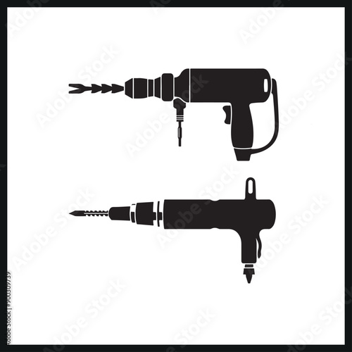 Dental drill silhouette, Orthodontic instruments