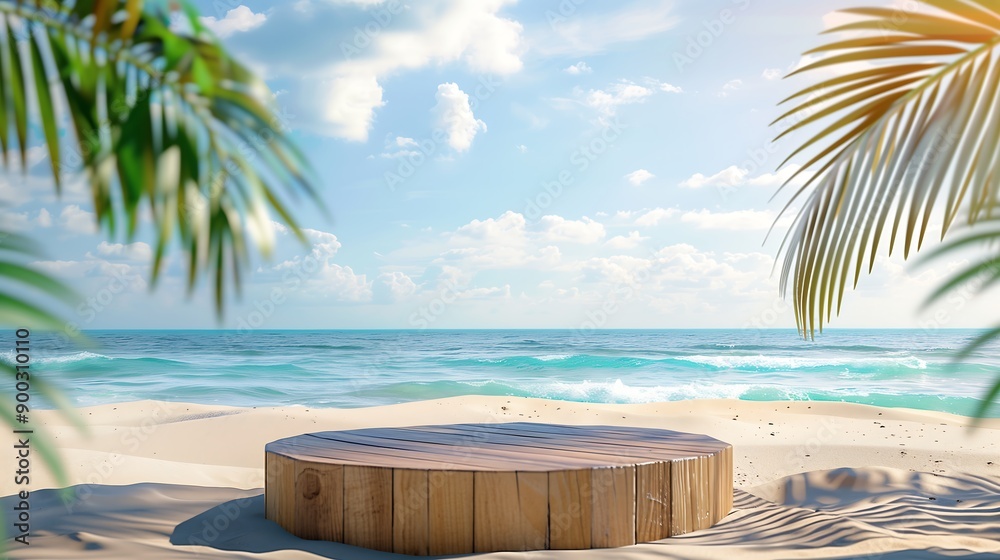 Obraz premium Wooden Platform on a Tropical Beach