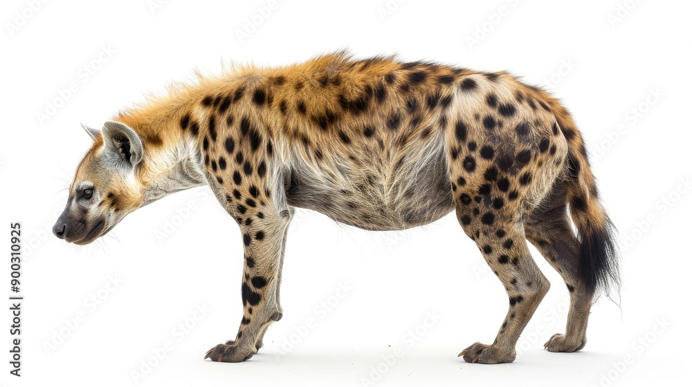 a hyena isolated on white background a hyena isolated on white background