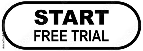 Start Free Trial Web Button. Vector Illustration