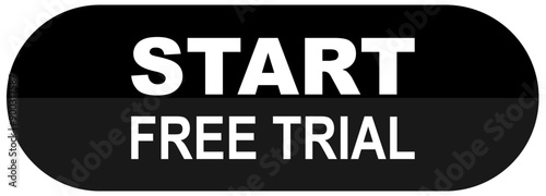 Start Free Trial Web 3d Button. Vector Illustration-02