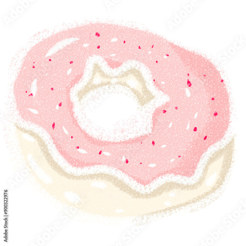 Donuts, bread, desserts, circles, rubber rings, snacks, food,heart shaped cookie