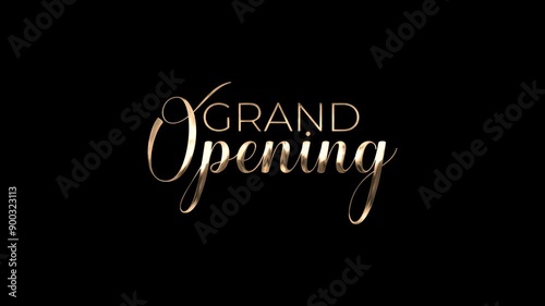 Grand Opening handwritten text Animation. Perfect for promoting a new business, store, event, or product launch.