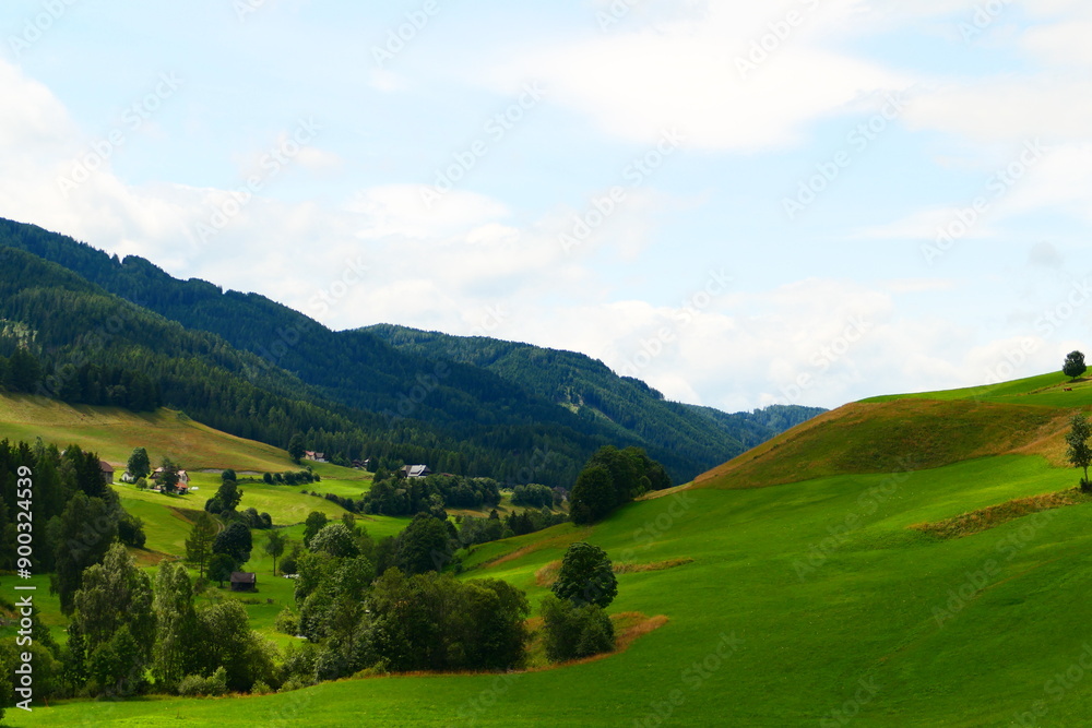 Fototapeta premium Landschaftsidyll in den Schladminger Tauern, Krakauebene, Steiermark!