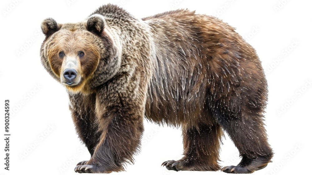 Fototapeta premium big bear isolated on white background